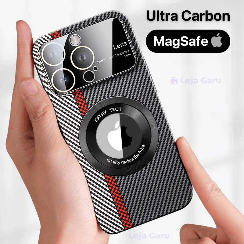 Case Ultra Carbon Magsafe design exclusivo e sofisticado